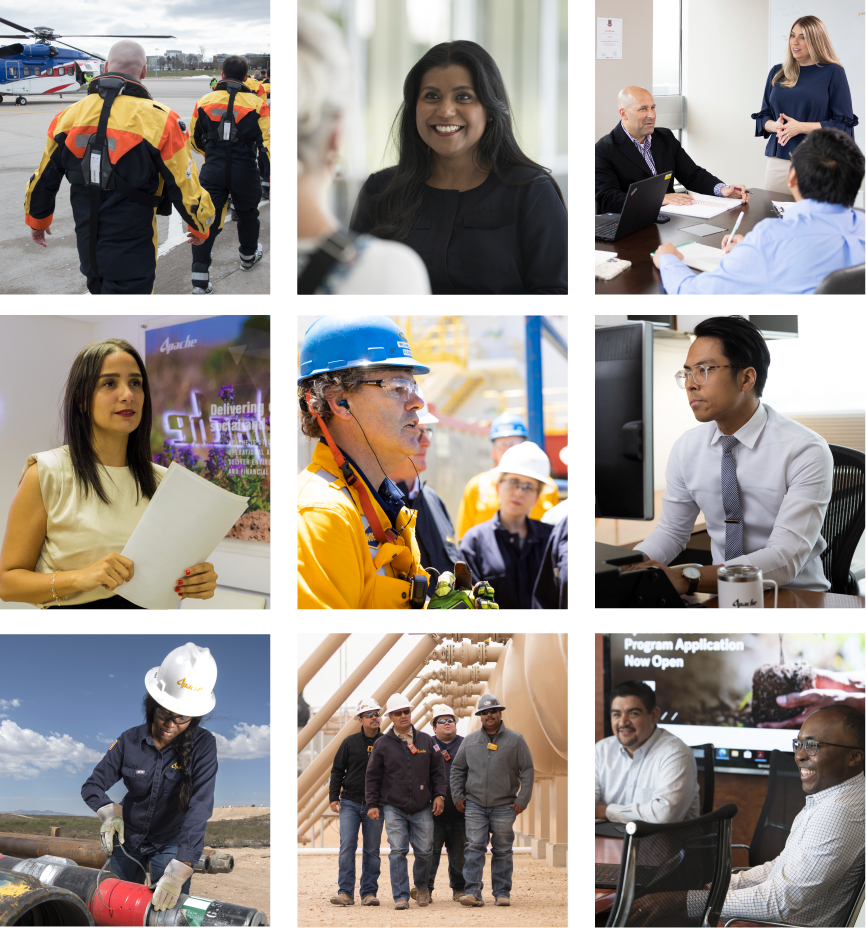 Grid of images showing people.